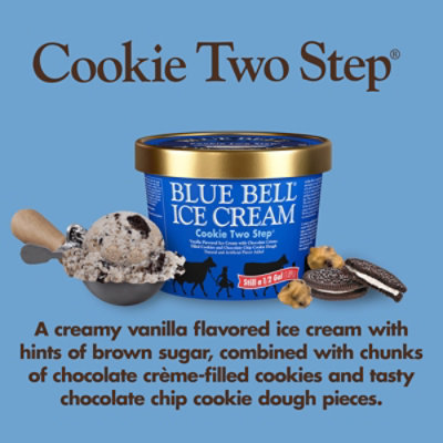 Blue Bell Cookie Two Step Ice Cream - Half Gallon - HG - Image 2