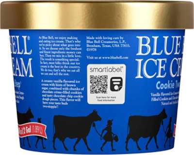 Blue Bell Cookie Two Step Ice Cream - Half Gallon - HG - Image 5