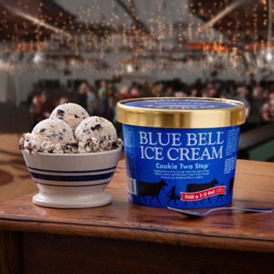 Blue Bell Cookie Two Step Ice Cream - Half Gallon - HG - Image 3