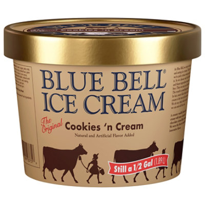 Blue Bell Cookies 'n Cream Ice Cream - Half Gallon - HG - Image 1