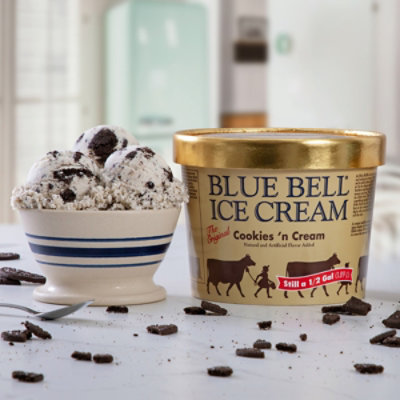 Blue Bell Cookies 'n Cream Ice Cream - Half Gallon - HG - Image 3