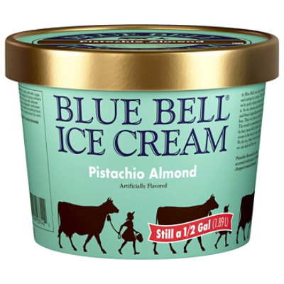 Blue Bell Pistachio Almond Ice Cream - Half Gallon - HG - Image 1