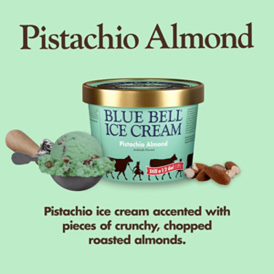 Blue Bell Pistachio Almond Ice Cream - Half Gallon - HG - Image 2