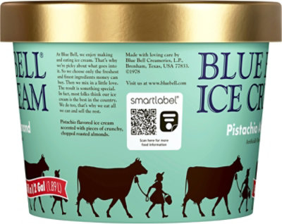 Blue Bell Pistachio Almond Ice Cream - Half Gallon - HG - Image 5