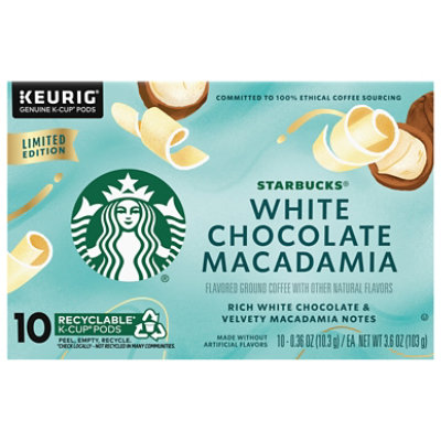 Starbucks White Chocolate Mocha Ground Coffee K-cup Pods 10 Count 3.6oz Box - 10 CT - Image 1