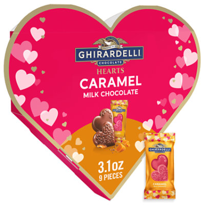 Ghirardelli Milk Chocolate Caramel Heart Box - 3.1 OZ - Image 1