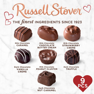 Russell Stover Astd Chocolate Gold Heart - 5.1 OZ - Image 2