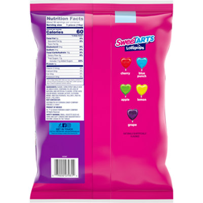 Sweetarts Heart Pops 30ct - 16.8 OZ - Image 2