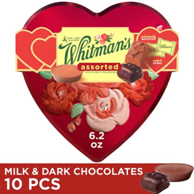 Whitman Astd Wrp Chocolate Heart Tin - 6.2 OZ - Image 1