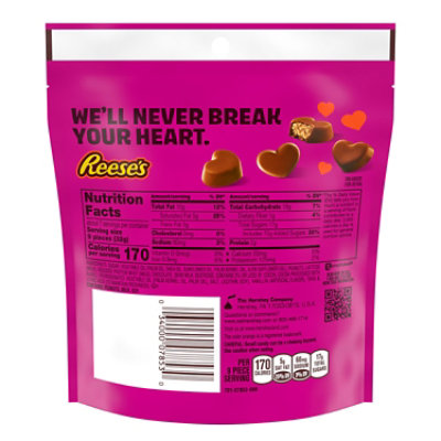 Reese's Unwrapped Chocolate Peanut Butter Creme Mini Hearts Valentine's Candy Bag - 7.6 Oz - Image 2