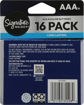 Signature Select Batteries Aaa 16 Ct - 16 CT - Image 3