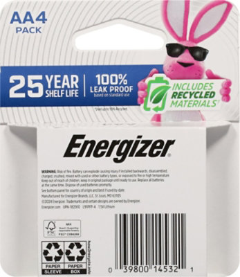 Energizer Ultimate Lithium Aa Batteries - 4 Pack - 4 CT - Image 3