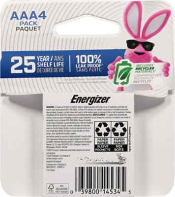 Energizer Ultimate Lithium Aaa Batteries - 4 Pack - 4 CT - Image 3