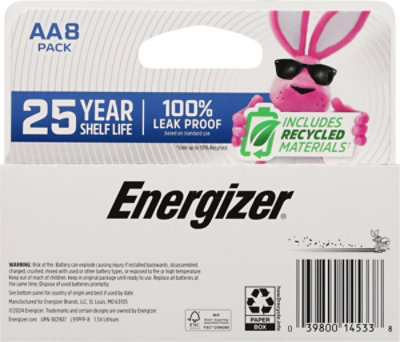 Energizer Ultimate Lithium Aa Batteries - 8 Pack - 8 CT - Image 3