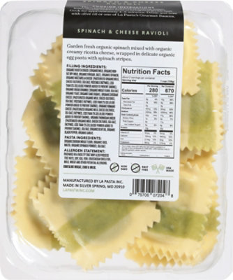 La Pasta Ravioli Spinach Cheese - 8 OZ - Image 6