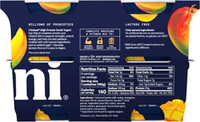 Chobani 20g Protein Lowfat Greek Yogurt Mango 6.7oz 4pk - 4-6.7OZ - Image 5