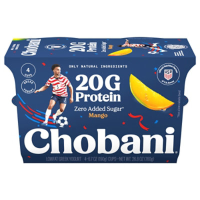 Chobani 20g Protein Lowfat Greek Yogurt Strawberry Kiwi 4-6.7oz