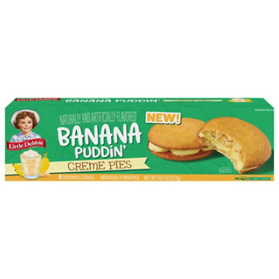 Little Debbie Family Pack Banana Puddin Creme Pie Snack Cakes - 9.57 OZ - Image 1