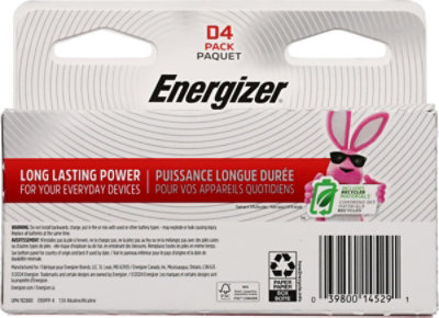 Energizer Max Alkaline D Batteries - 4 Pack - 4 CT - Image 3