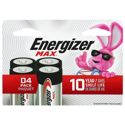 Energizer Max Alkaline D Batteries - 4 Pack - 4 CT - Image 1