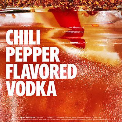 Absolut Chili Pepper Flavored Vodka Tabasco - 750 ML - Image 5