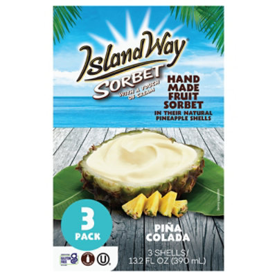 Island Way Sorbet Pina Colada 3pk - 13.2 FZ - Image 1