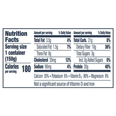 Ratio Fiber And Protein Blueberry Dairy Snack 5.3 Oz - 5.3 OZ - Image 3