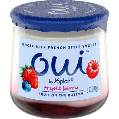 Oui By Yoplait Triple Berry Fruit On The Bottom Yogurt 5 Oz - 5 OZ - Image 2
