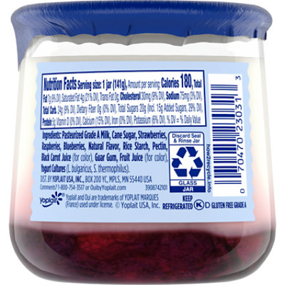 Oui By Yoplait Triple Berry Fruit On The Bottom Yogurt 5 Oz - 5 OZ - Image 6