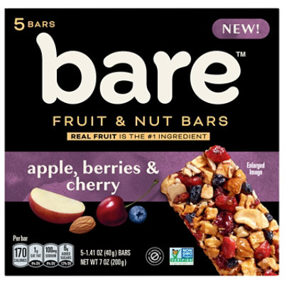 Bare Fruit And Nut Bar Apple Berries & Cherry - 6 CT - Image 2