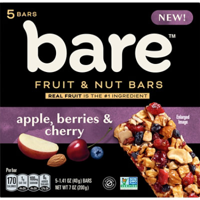 Bare Fruit And Nut Bar Apple Berries & Cherry - 6 CT - Image 1