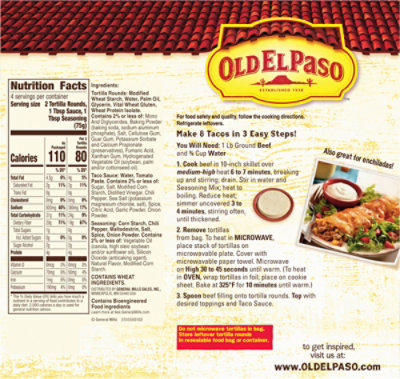 Old El Paso Carb Advantage Soft Tortilla Kit - 10.6 OZ - Image 5