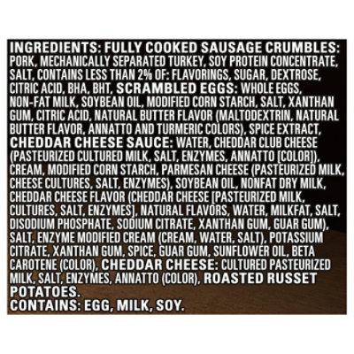 Banquet Mega Breakfast Bowl Sausage, Frozen Meal, 30g Protein, 10 Oz. Bowl - 10 OZ - Image 4