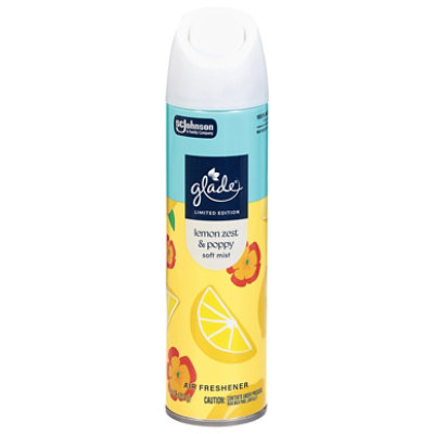 Glade Aerosol Soft Mist Air Freshener Lemon Zest & Poppy - 7.3 OZ - Image 1
