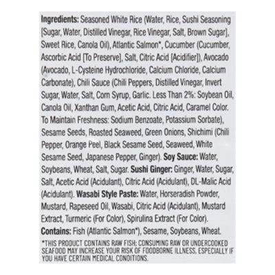 Bento Sushi Salmon Roll Duo Box - 8.1 OZ - Image 4