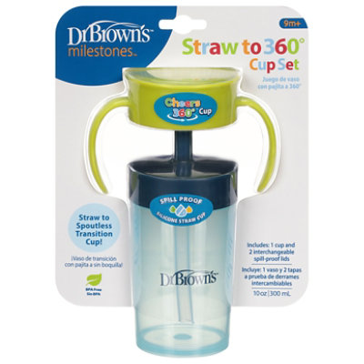 10oz/300ml Straw To 360 Cup Set, Blue Green,1-pack - EA - Image 2