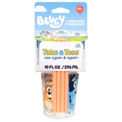 Toddler Feeding Bluey T&t Straw Cups 4pk - 4 CT - Image 1