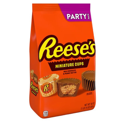 Reeses Milk Choc & Pb Miniature Cups Party Pack Stand Up Bag - EA - Image 1