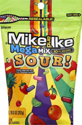 Mike And Ike 10oz Mega Mix Sour Stand Up Bag - 10 OZ - Image 2