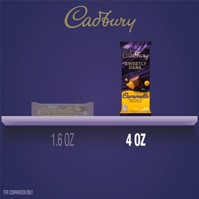 CADBURY CARAMELLO SWEETLY DARK Semi-Sweet Dark Chocolate Caramel Candy Bar - 4 OZ - Image 5