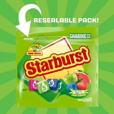 Starburst Sour Sharing Size Stand Up Pouch 15.6 Ounces Each - 15.6 OZ - Image 4