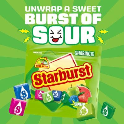 Starburst Sour Sharing Size Stand Up Pouch 15.6 Ounces Each - 15.6 OZ - Image 3