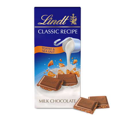 Lindt Classic Recipe Toffee Sea Salt Milk Chocolate Bar 4.4 Oz. - 4.4 OZ - Image 1