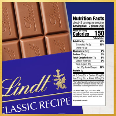 Lindt Classic Recipe Toffee Sea Salt Milk Chocolate Bar 4.4 Oz. - 4.4 OZ - Image 4