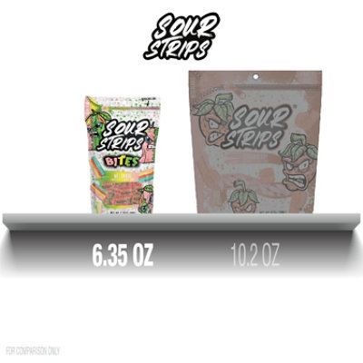 SOUR STRIPS Bites Melonade Flavored Chewy Candy Bag - 6.35 OZ - Image 4