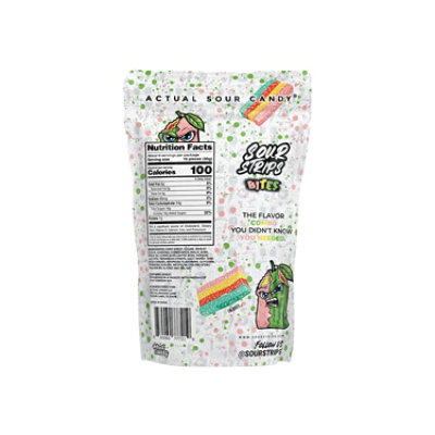 SOUR STRIPS Bites Melonade Flavored Chewy Candy Bag - 6.35 OZ - Image 2