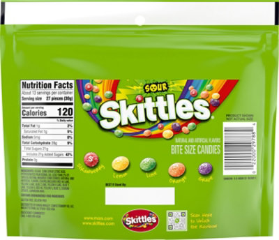 Skittles Sours Share Size Sand Up Pouch 13.7 Ounces Per Bag - 13.7 OZ - Image 5