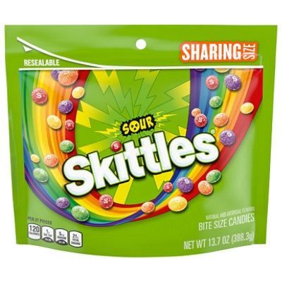 Skittles Sours Share Size Sand Up Pouch 13.7 Ounces Per Bag - 13.7 OZ - Image 1