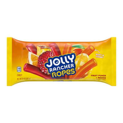 Jolly Rancher Ropes Fruit Punch Mango Flavored Candy Laydown Bag - 10 OZ - Image 1