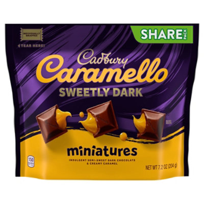 Cadbury Caramello Sweetly Dark Miniatures Semi-Sweet Dark Chocolate Caramel Candy - 7.2 Oz - Image 3